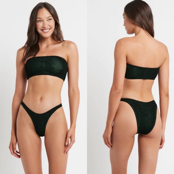 BOUND by Bond-Eye Black / Neon Green 'SIERRA' and 'SCENE' Bikini Set - Picture 1 of 8